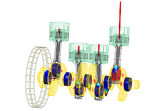 dynamic model of the crank drive